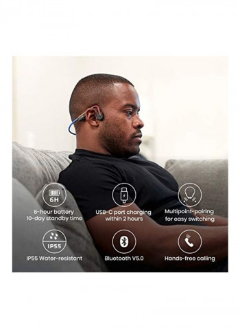 Wireless Bluetooth Open-Ear Headphones Black/Blue