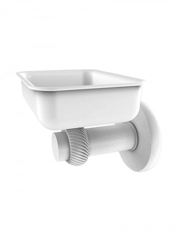 Mercury Collection Wall Mounted Soap Dish White 4.5x3.5x3inch