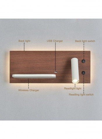 Wireless USB 5V Charger Wall Light White