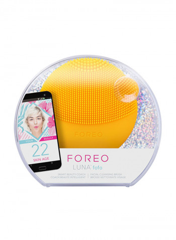 LUNA Fofo Facial Cleansing Brush Sunflower Yellow 3.5cm