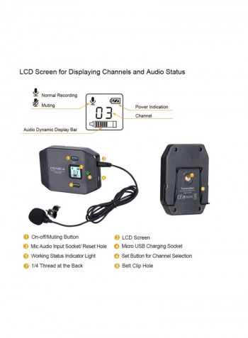 CVM-WS50 6-Channels Smartphone Wireless Microphone LU-D5645 Black