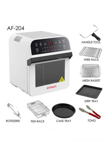 Air Fryer With Oven 12 l 1600 W AF-204 White/Black