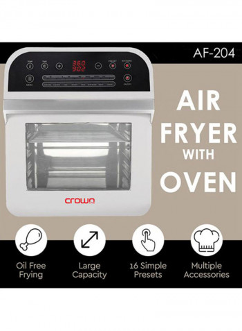 Air Fryer With Oven 12 l 1600 W AF-204 White/Black