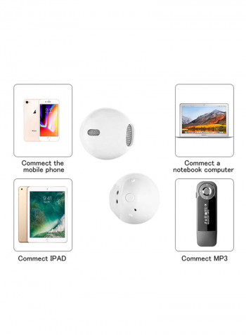 IP8-X Bluetooth In-Ear Earphones With Charging Box White