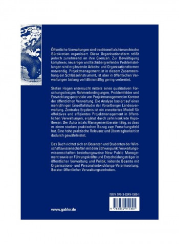 Projektmanagement In Der Offentlichen Verwaltung Paperback