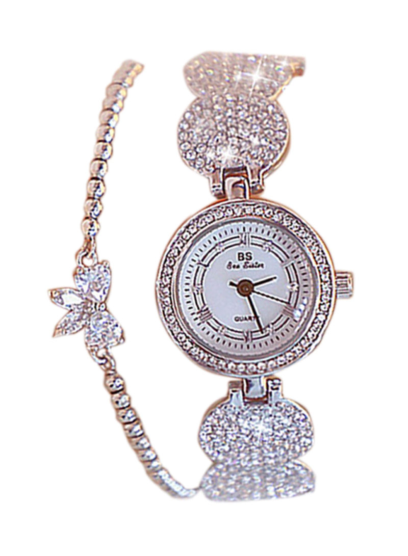 Women's Stainless Steel Analog Wrist Watch With Bracelet NSSB037006361