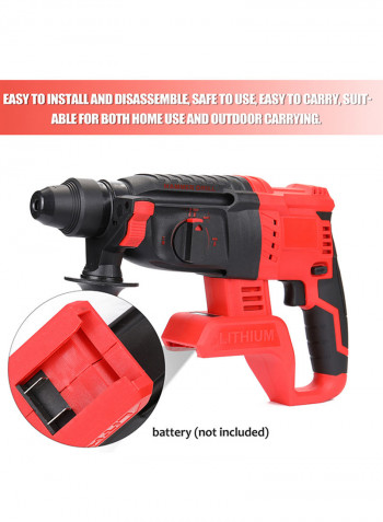 Multifunctional Industrial-Grade Brushless Rechargeable Electric Hammer Red/Black