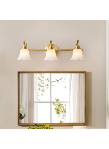 3 Heads Copper Mirror Headlight Wall Lamp Warm White