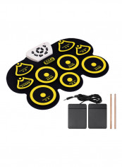 Electronic Drum Pad Kit with Stick and Foot Pedal