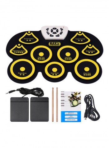 Electronic Drum Pad Kit with Stick and Foot Pedal