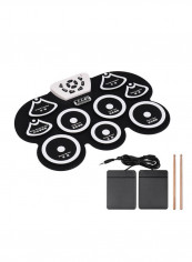 Electronic Drum Pad Kit with Stick and Foot Pedal
