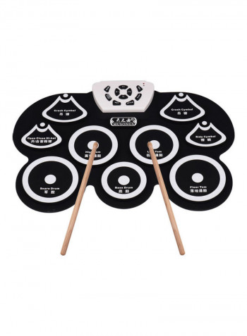 Electronic Drum Pad Kit with Stick and Foot Pedal