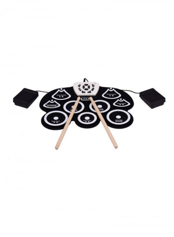 Electronic Drum Pad Kit with Stick and Foot Pedal