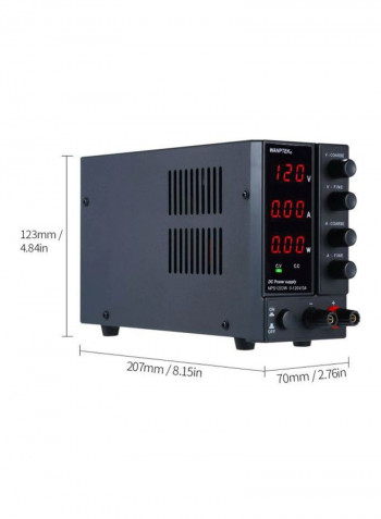 3 Digits Display LED Power Supply Black 230x130x70millimeter