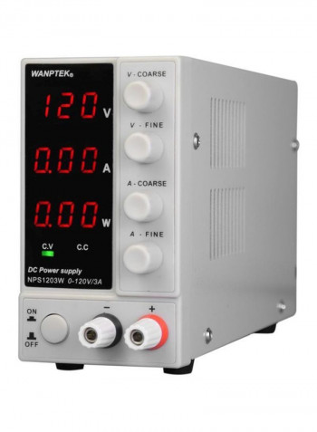 4-Piece 3-Digit Display LED Power Supply Set White/Black 230x130x70millimeter