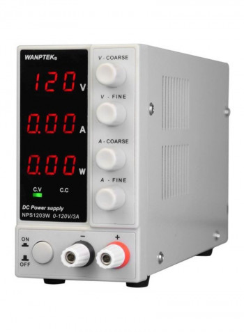4-Piece 3-Digit Display LED Power Supply Set White/Black 230x130x70millimeter