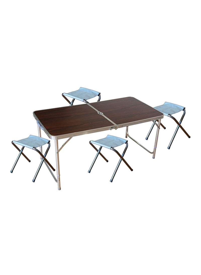 5-Piece Foldable Chair And Table Set