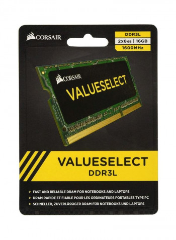 2-Piece Vengeance DDR3 RAM 16GB Green/Black/Gold