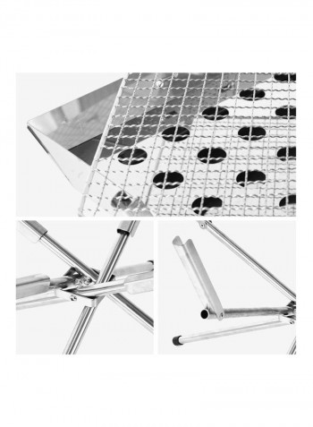 Outdoor BBQ Camping Home Stainless Steel 43 x 43 x 15cm