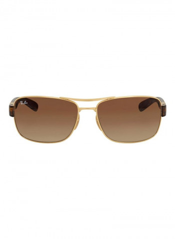 Men's Rectangular Sunglasses - Lens Size: 61 mm