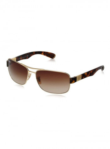 Men's Rectangular Sunglasses - Lens Size: 61 mm