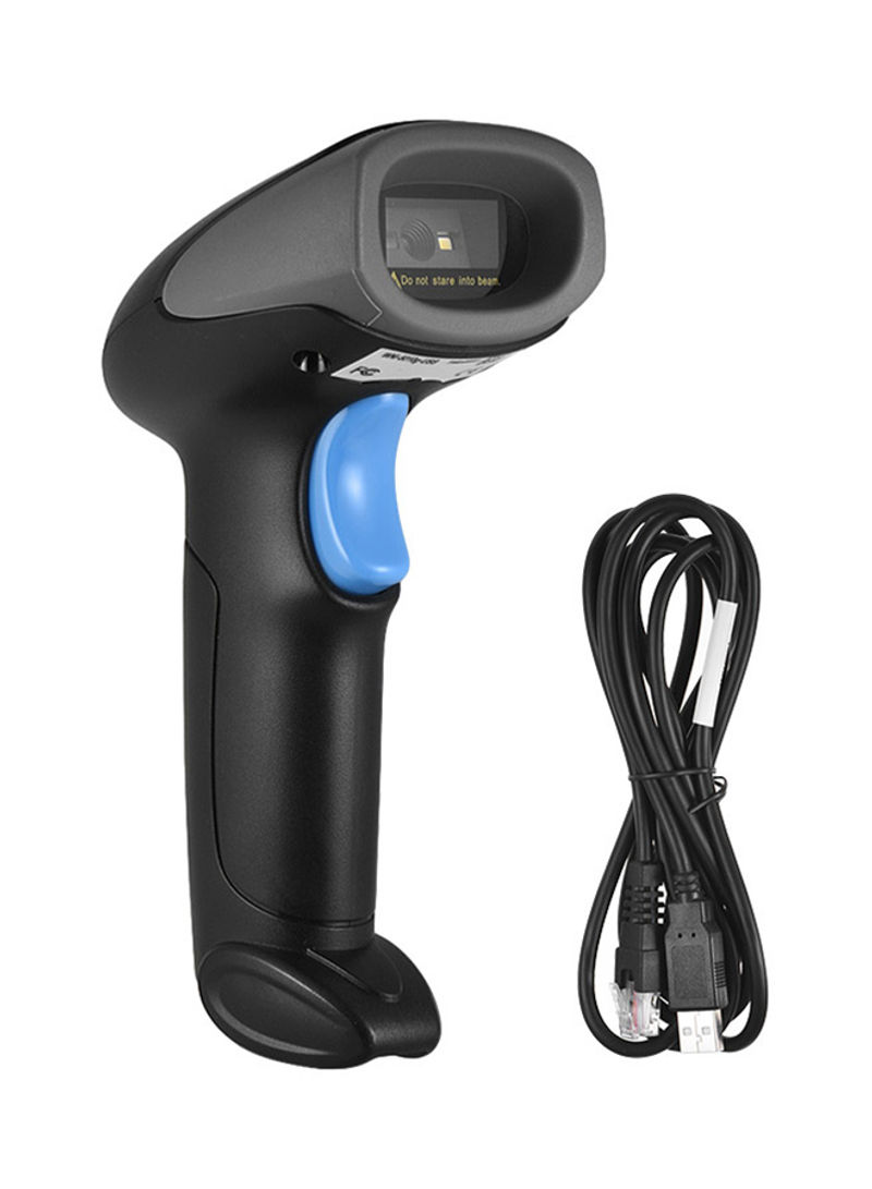 USB Wired 1D Barcode Scanner Black