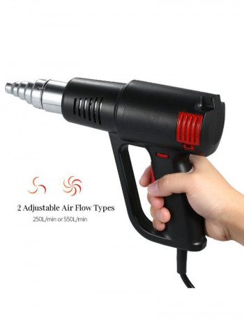 Electric Hot Air Gun Black 27.5 x 7.5 x 26centimeter