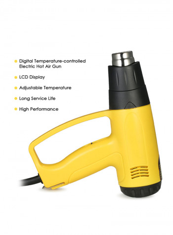 Electric Hot Air Heat Gun Tool Set Yellow 27.5 x 7.5 x 26centimeter