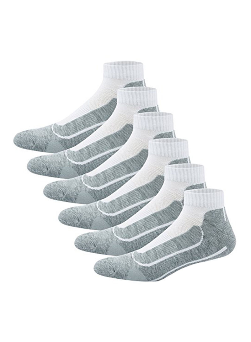 Pack Of 6 Performance Athletic Running Ankle Socks