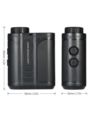 Golf Rangefinder Outdoor Handheld Laser Distance Meter Black 14.5 x 6.3centimeter