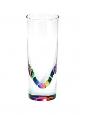 6- Piece Crystal Acrylic Glass Set Clear/Yellow/Blue