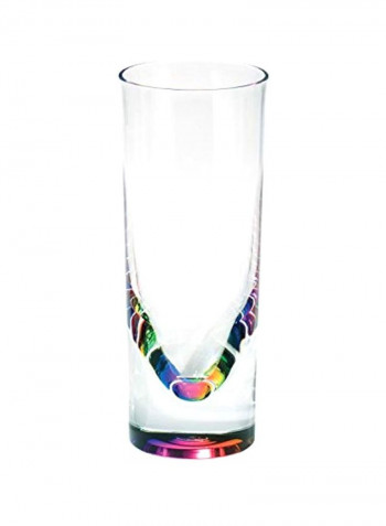 6- Piece Crystal Acrylic Glass Set Clear/Yellow/Blue