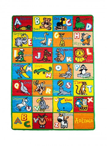 Alphabet And Animals Area Rug