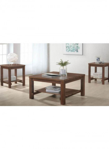 Sonia Coffee Table With 2 End Table Walnut