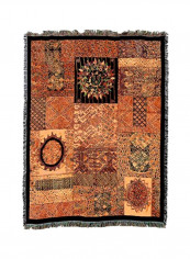Comforting Throw Blanket Brown/Black/Orange 70x0.2x54inch