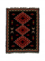 Cotton Tapestry Blanket Throw Multicolour 72x54inch