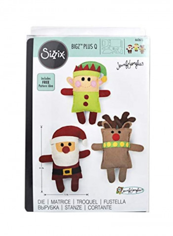 Santa, Elf & Reindeer Bigz Plus Q Die Set Multicolour