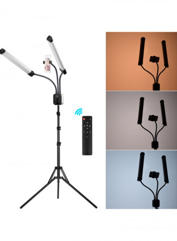 LED Dual-Arm Video Light Black