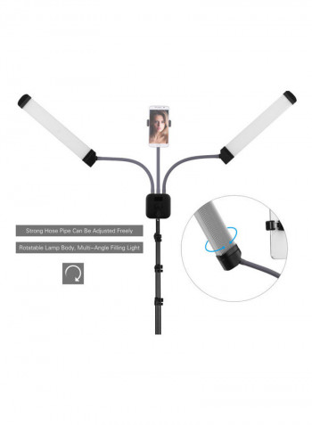 LED Dual-Arm Video Light Black