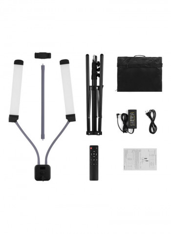 LED Dual-Arm Video Light Black