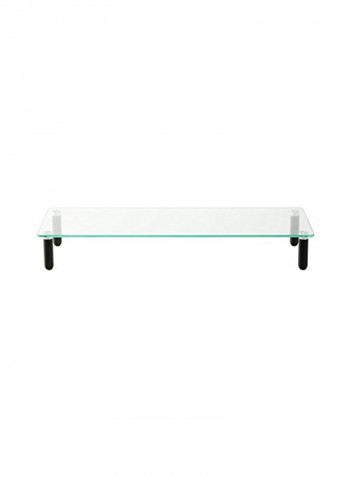 Monitor Riser Shelf Clear/Black 25.4x9.1x2inch