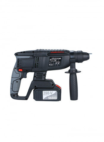 21V Brushless Heavy Duty 4 Function Rotary Hammer Drill Black 43x12x33centimeter