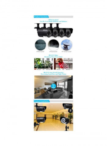 4-Piece AHD Weatherproof CCTV Camera Kit