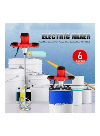 Electric Cement Mixer Silver/Red