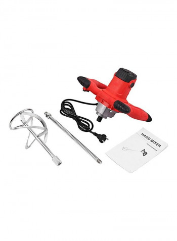 Electric Cement Mixer Silver/Red