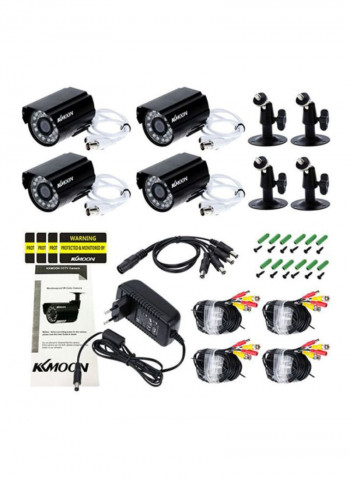 4-Piece HD Weatherproof CCTV Camera Kit