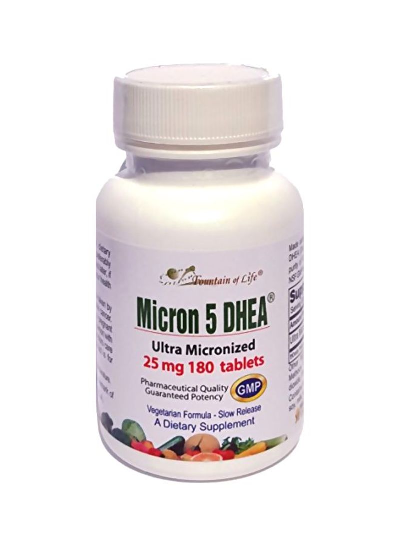 Micron 5 DHEA Ultra Micronized Dietary Supplement 25 Mg - 180 Tablets