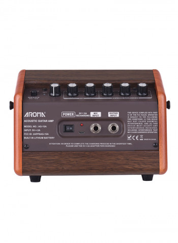 Portable Acoustic Guitar Amplifier With Microphone