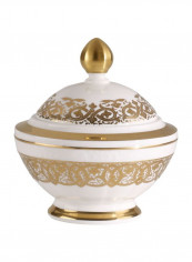 Golden Oasis Porcelain Sugar Bowl White/Gold 164x111x84millimeter