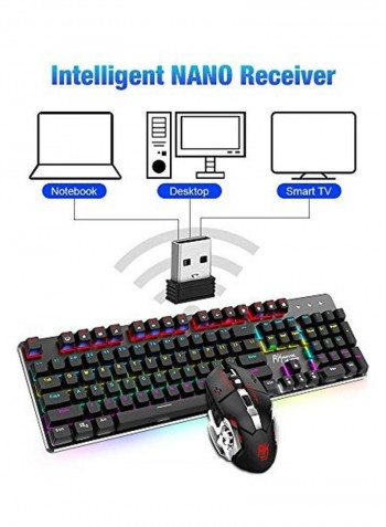 Wireless Gaming Keyboard Mouse Set